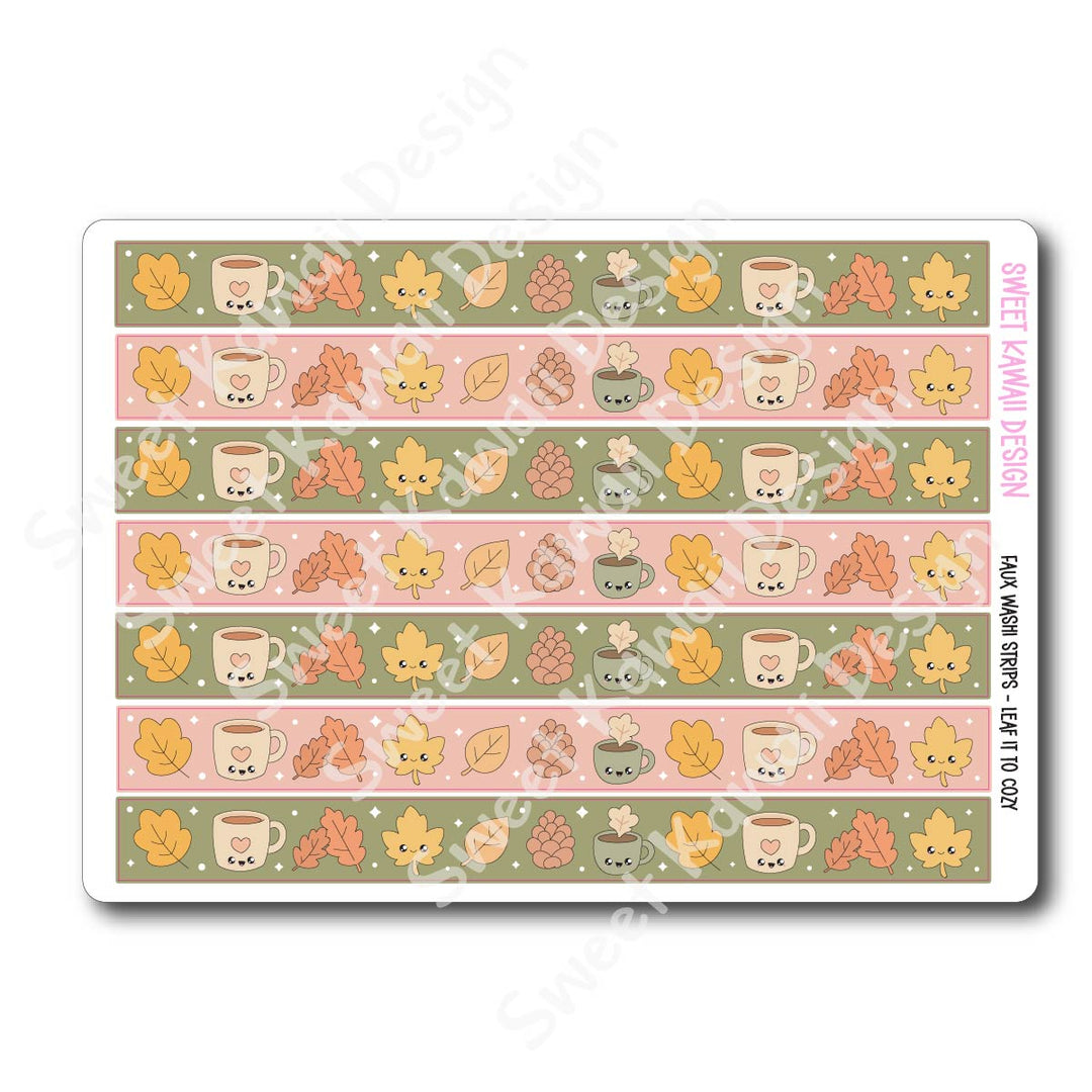 Kawaii Faux Washi Strips - Leaf it to Cozy