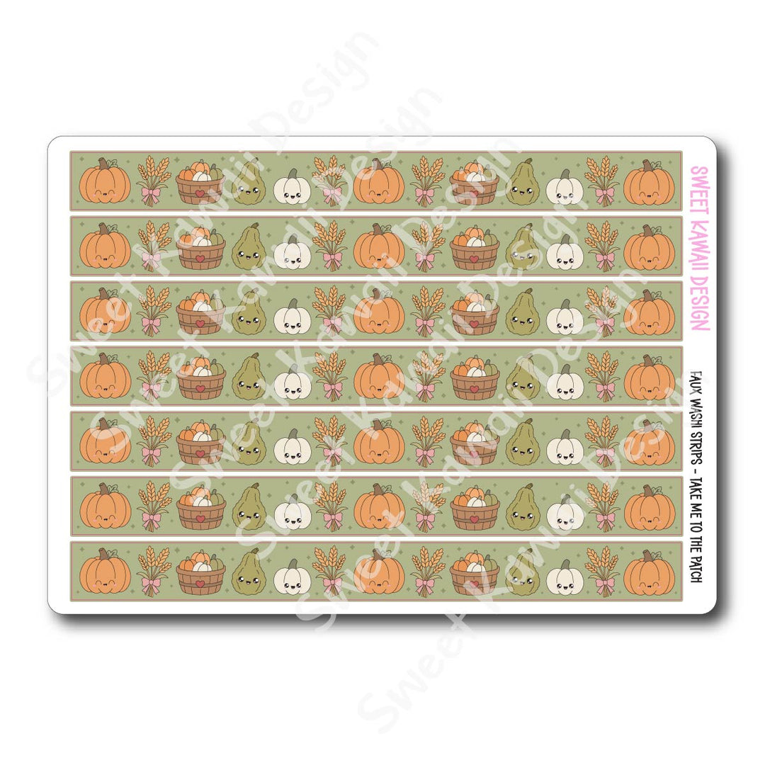 Kawaii Faux Washi Strips - Take Me To The Patch
