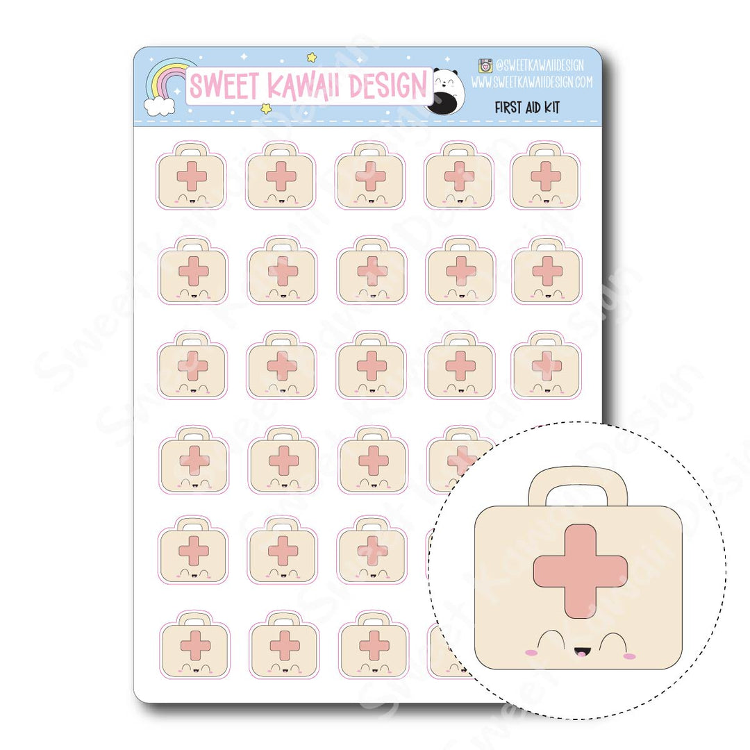 Kawaii First Aid Kit Stickers