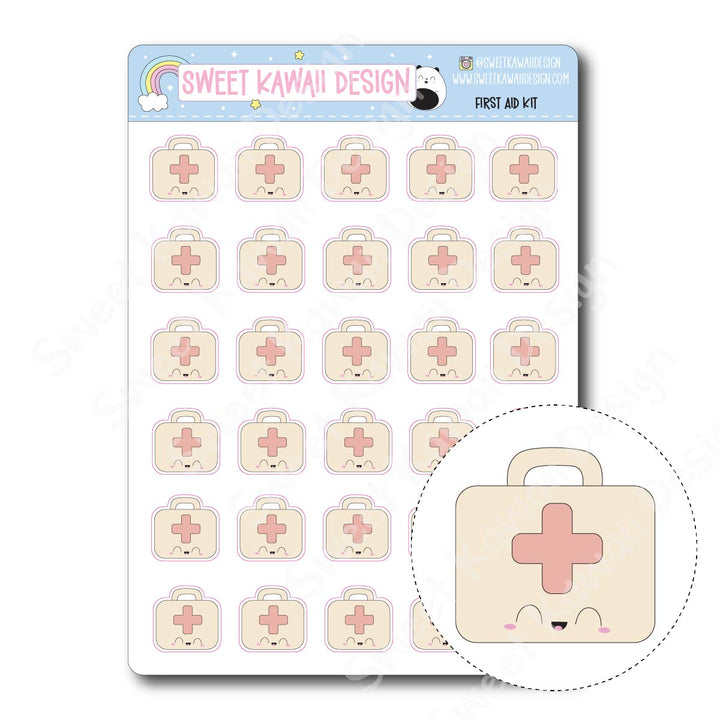 Kawaii First Aid Kit Stickers