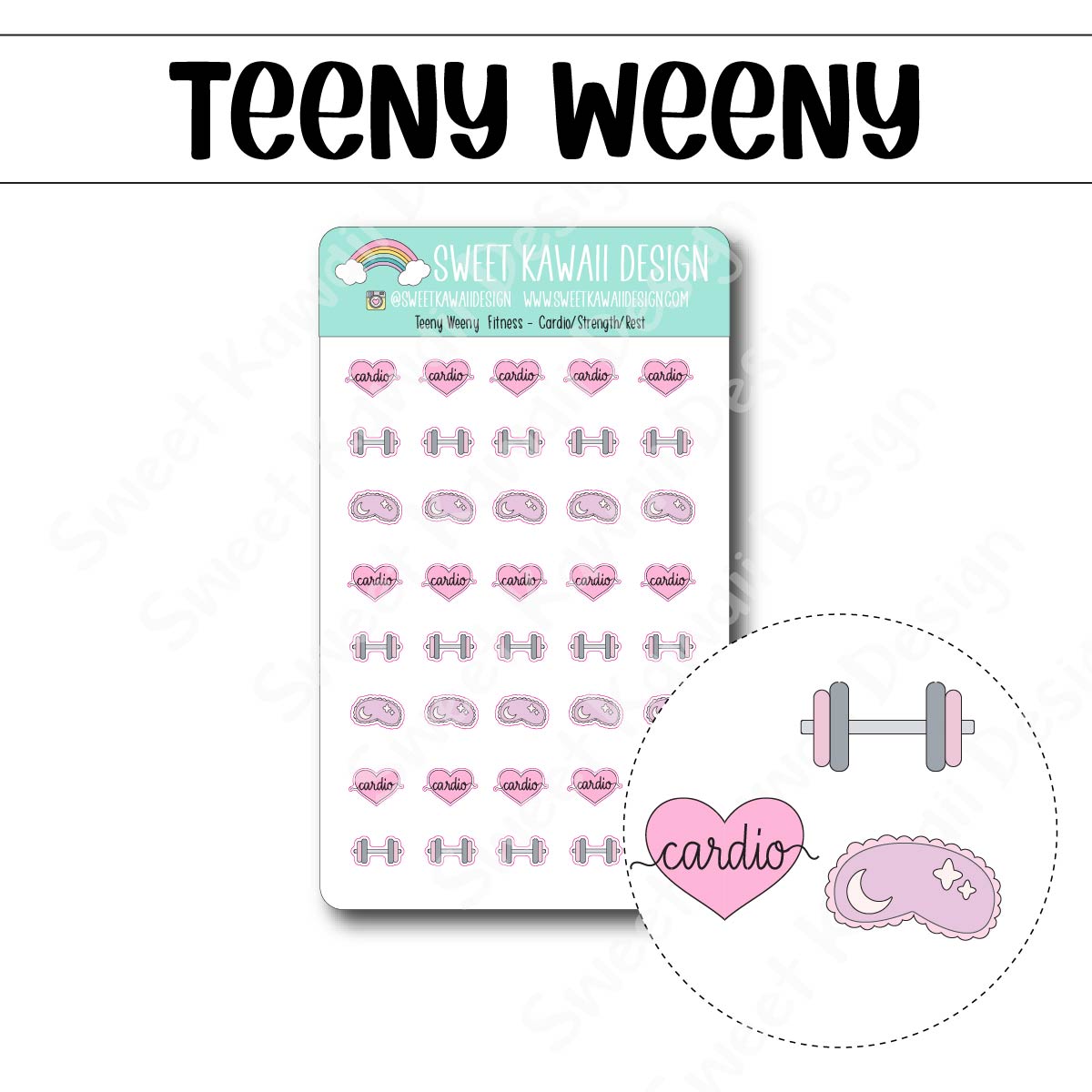 Teeny Fitness Mix Stickers