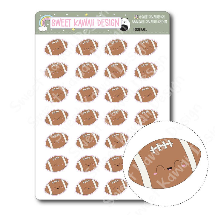 Kawaii Football Stickers