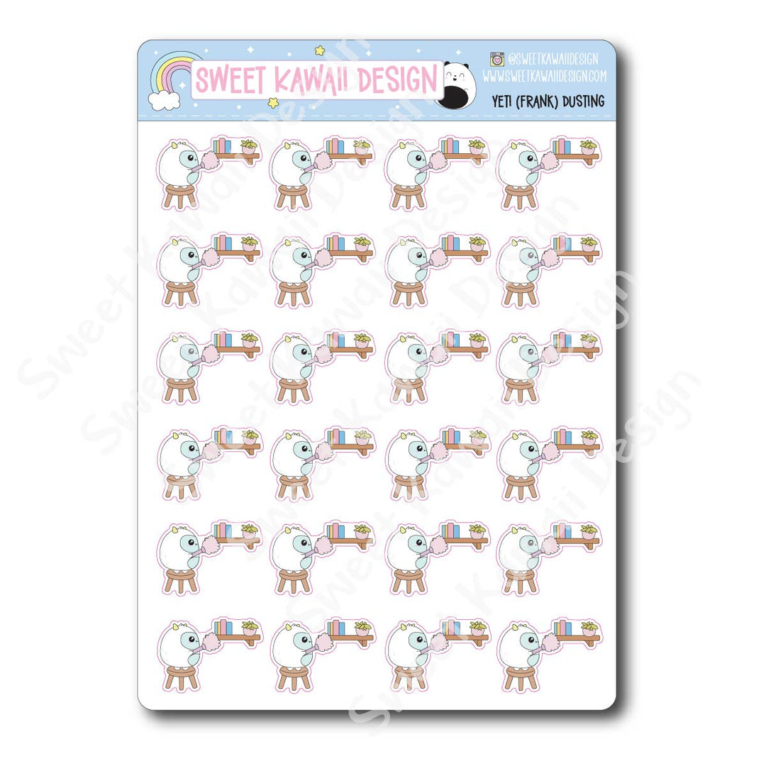 Kawaii Yeti (Frank) Stickers - Dusting