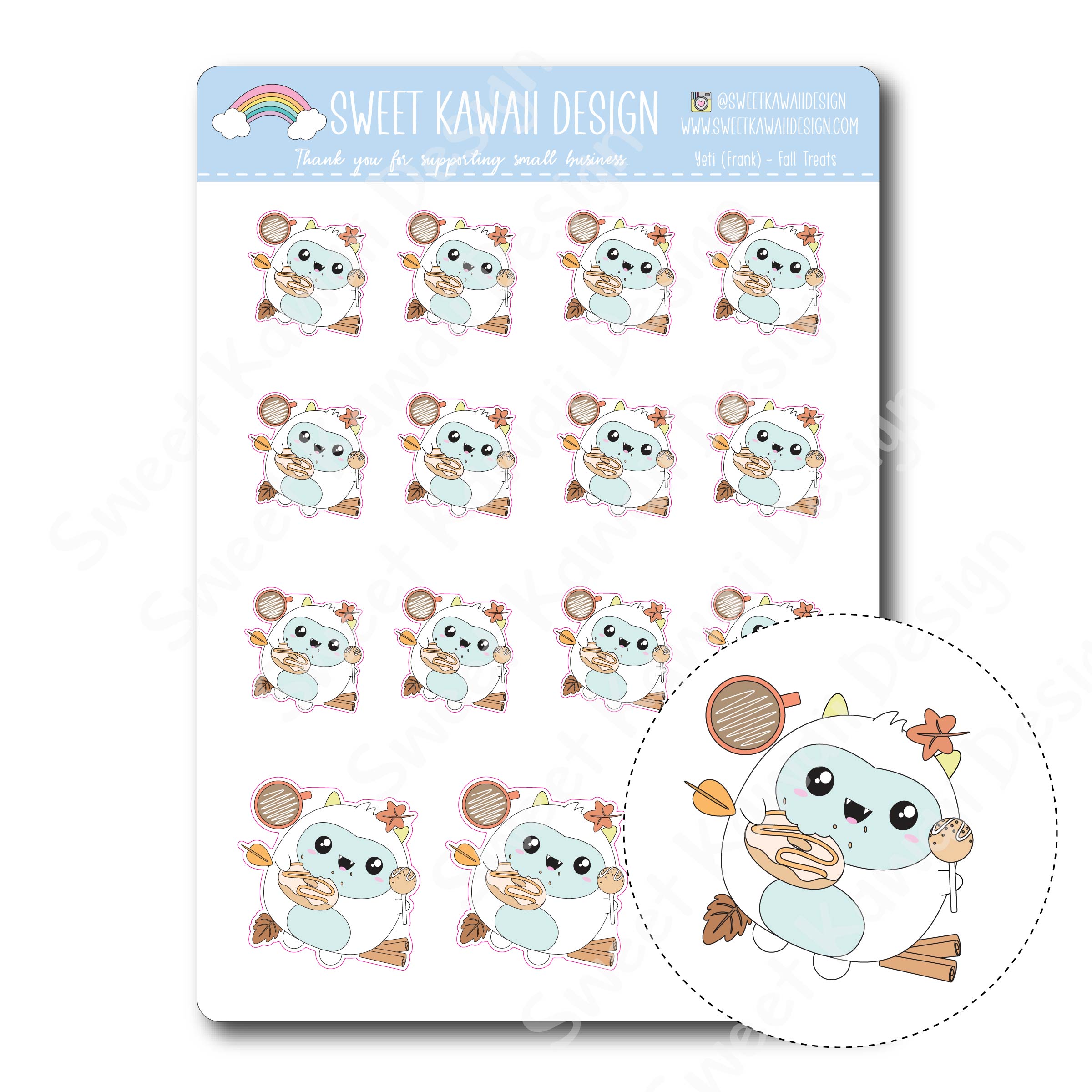 Kawaii Healthy Food Stickers – Sweet Kawaii Design
