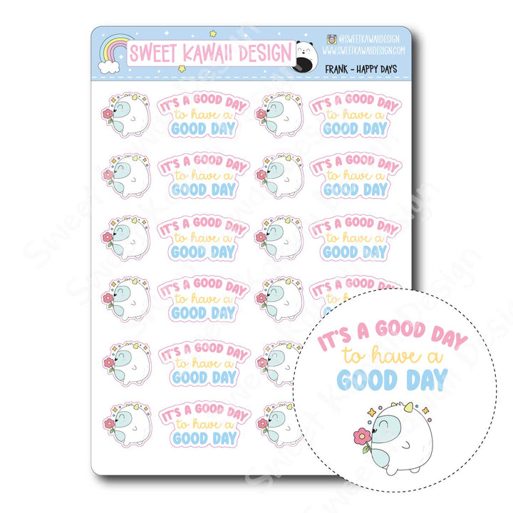 Kawaii Yeti (Frank) Stickers - Happy Days