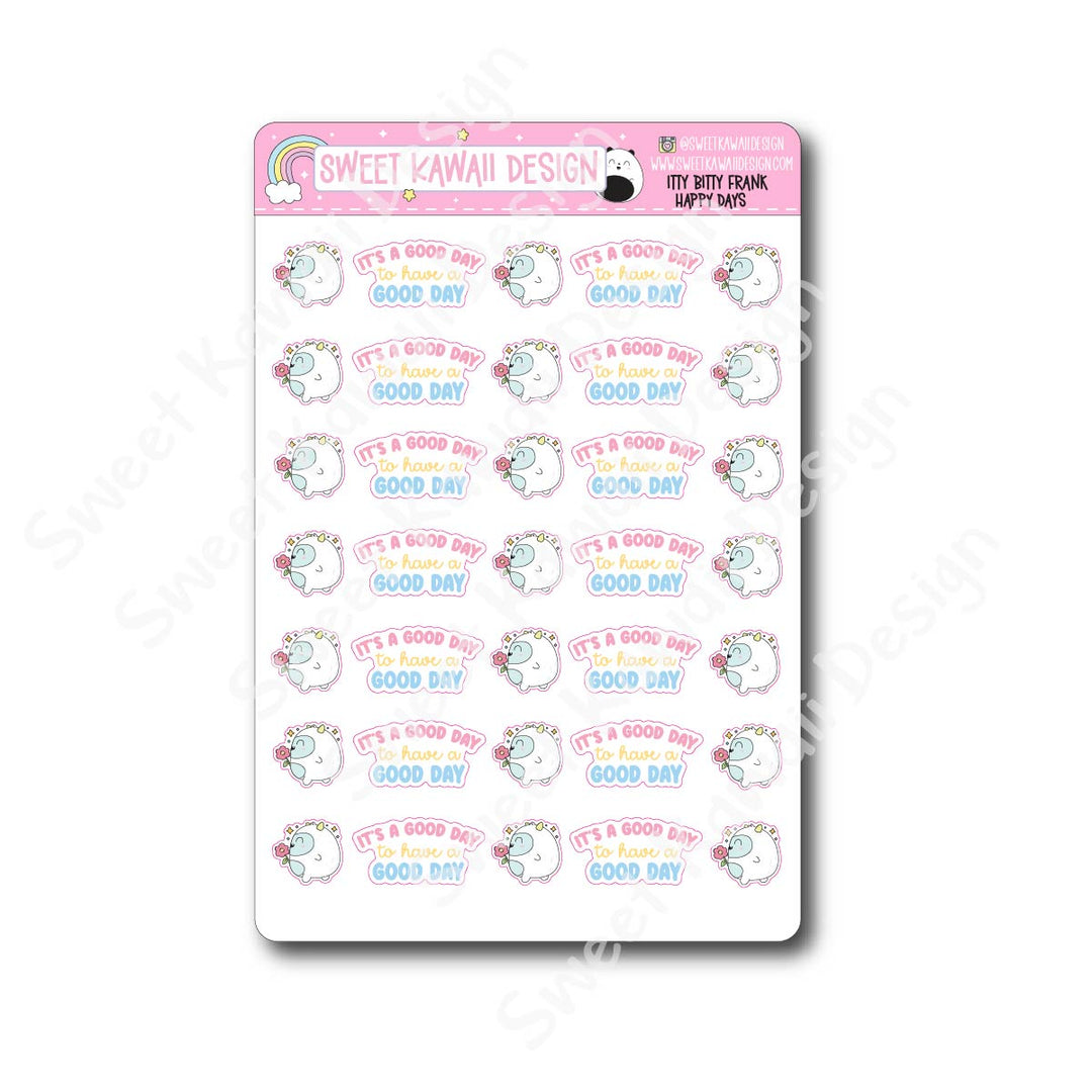 Kawaii Yeti (Frank) Stickers - Happy Days