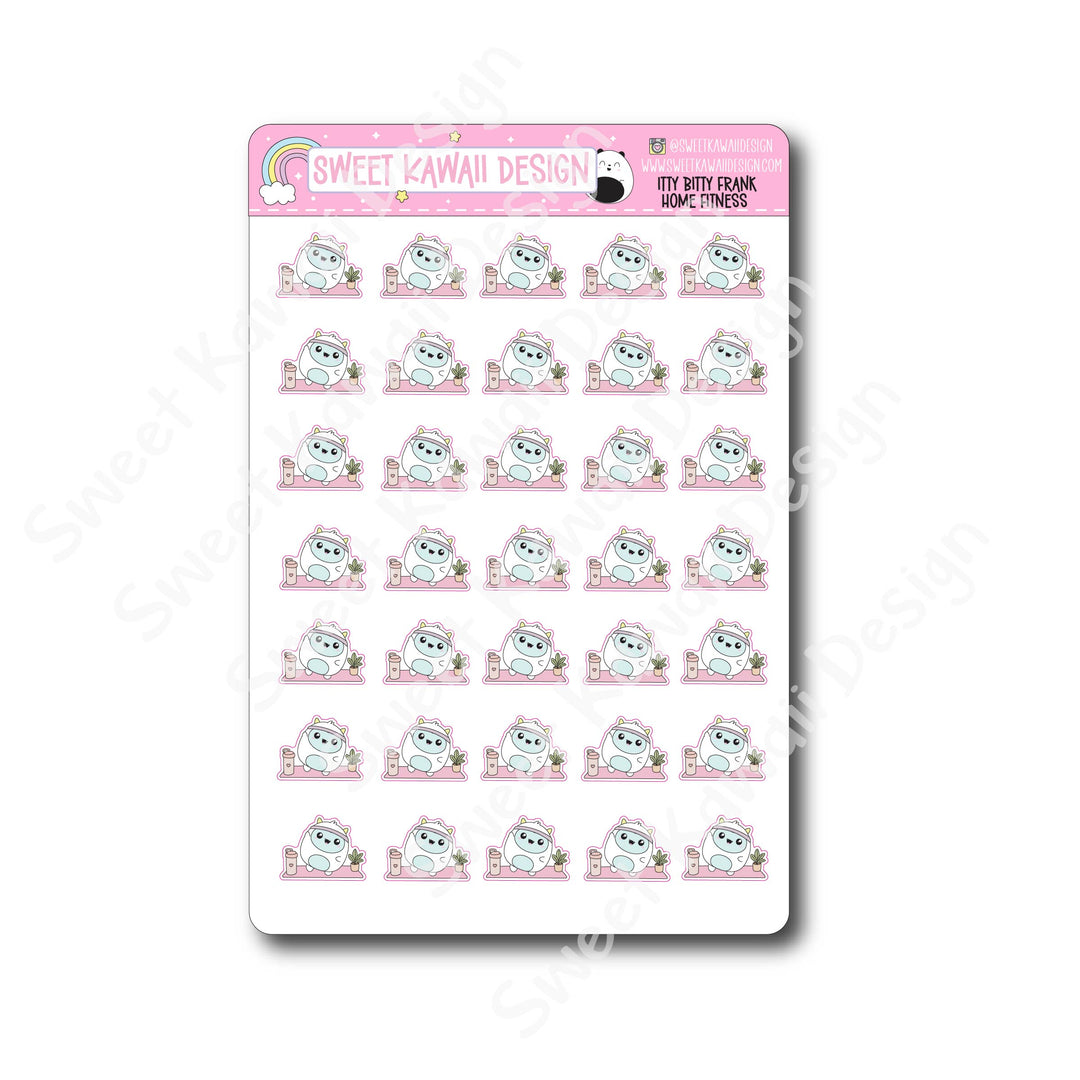 Kawaii Yeti (Frank) Stickers - Home Fitness