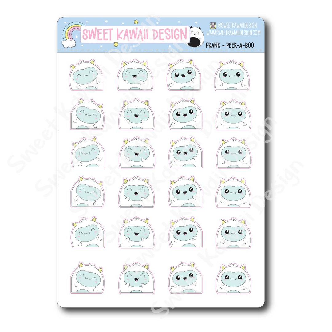 Kawaii Frank Stickers - Peek-a-boo
