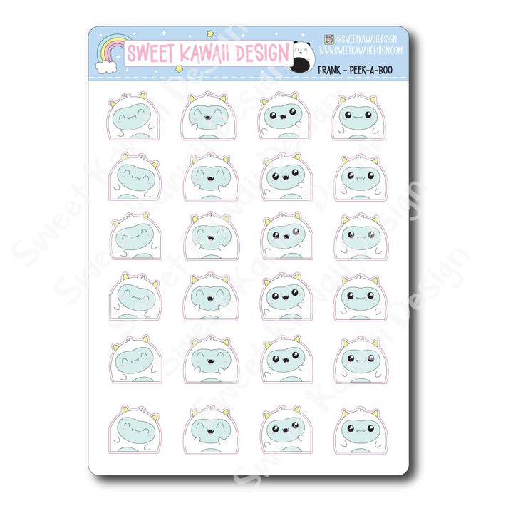 Kawaii Frank Stickers - Peek-a-boo