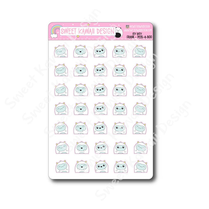 Kawaii Frank Stickers - Peek-a-boo