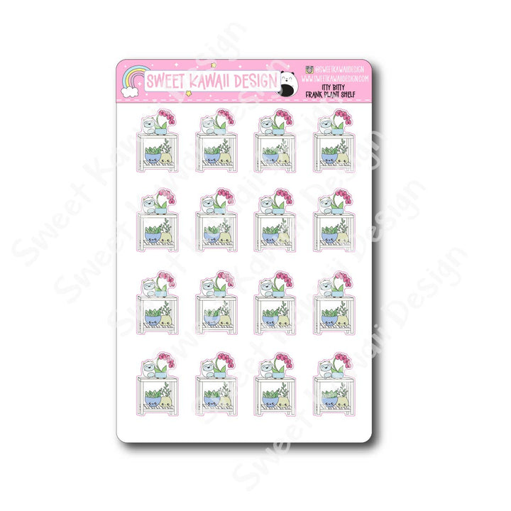 Kawaii Yeti (Frank) Stickers -Plant Shelf