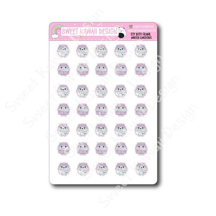 Kawaii Yeti (Frank) Stickers - Winter Emotions