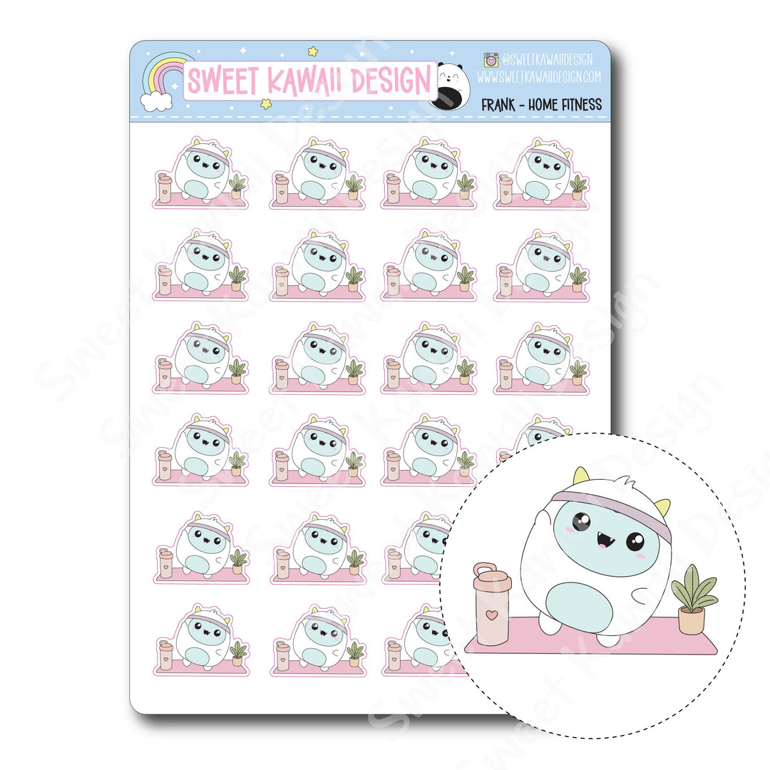 Kawaii Yeti (Frank) Stickers - Home Fitness