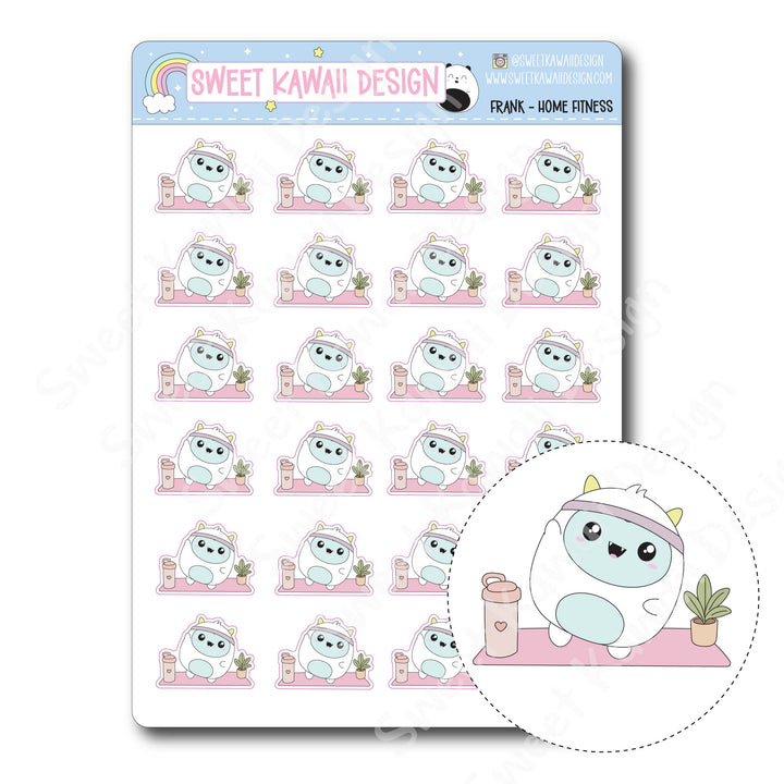 Kawaii Yeti (Frank) Stickers - Home Fitness