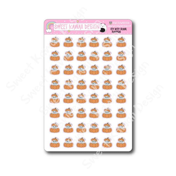 Kawaii Yeti (Frank) Stickers - Pumpkin