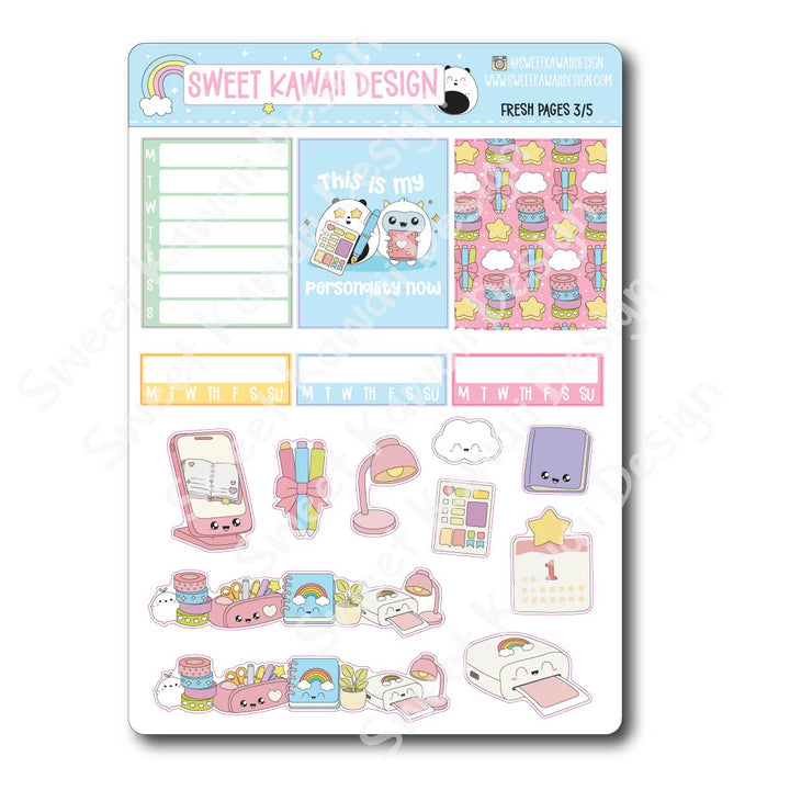 Weekly Kit - Fresh Pages - SIZE OPTIONS AVAILABLE