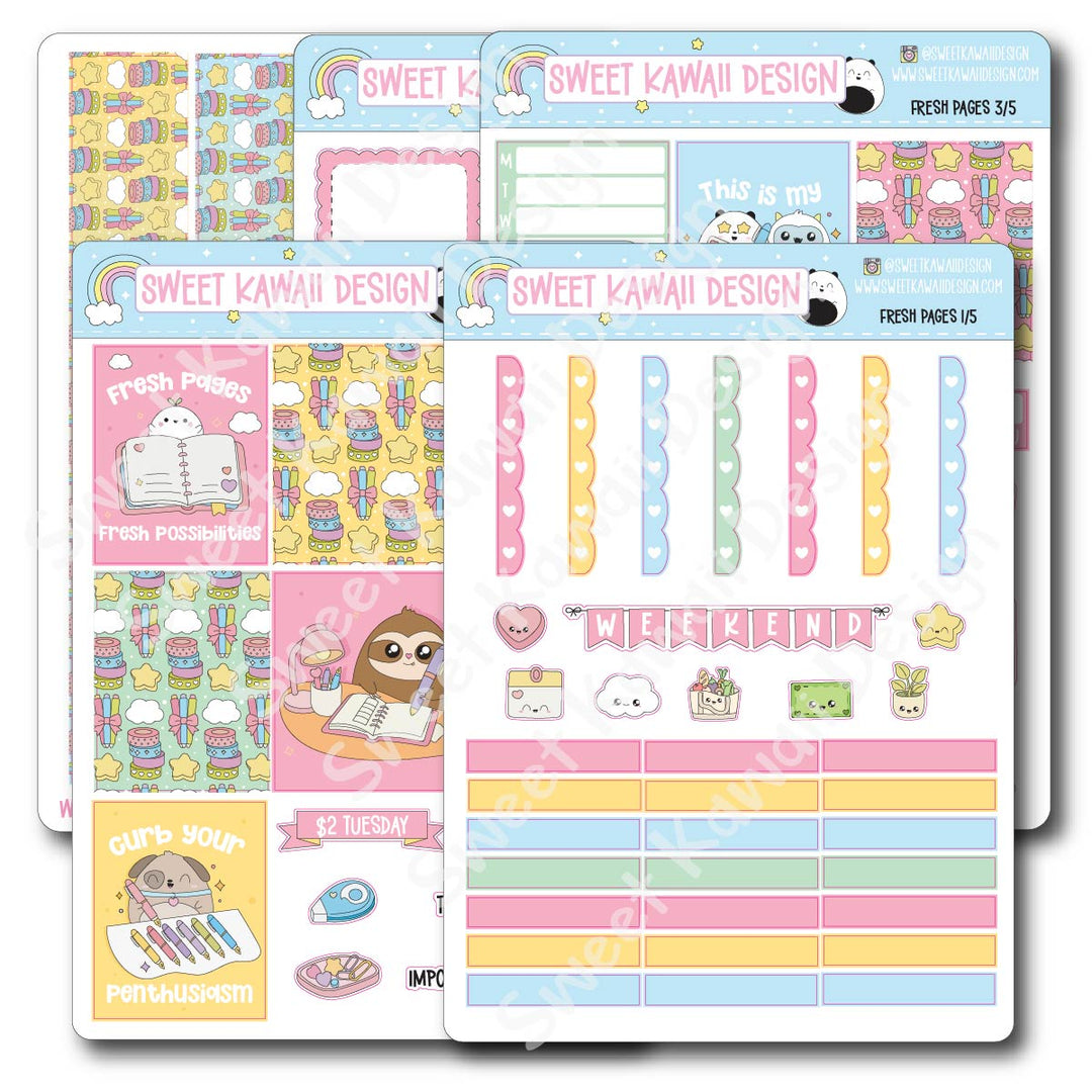 Weekly Kit - Fresh Pages - SIZE OPTIONS AVAILABLE