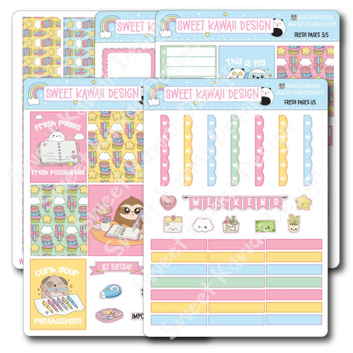 Weekly Kit - Fresh Pages - SIZE OPTIONS AVAILABLE