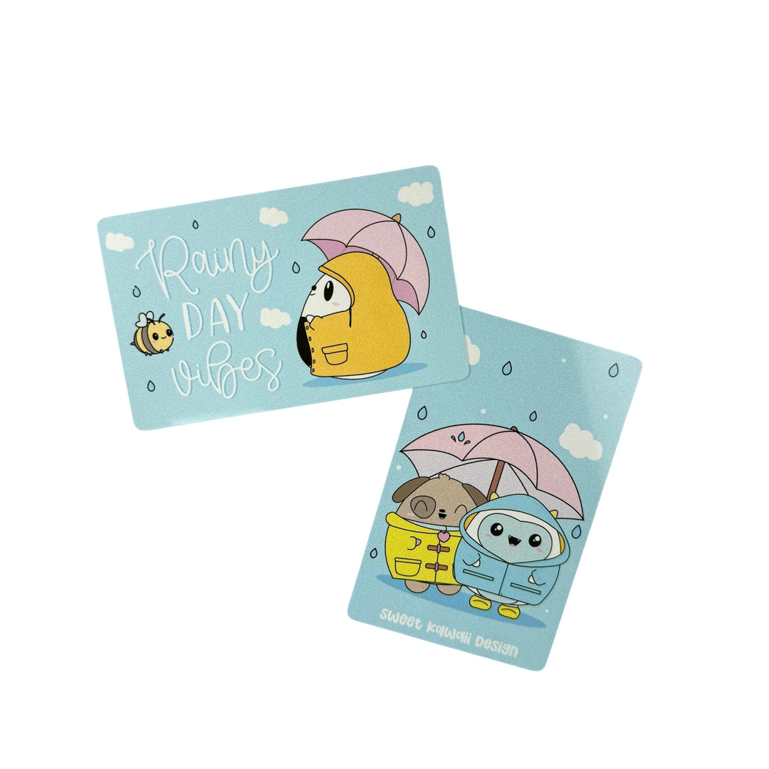 Metal Washi Card - Rainy Days