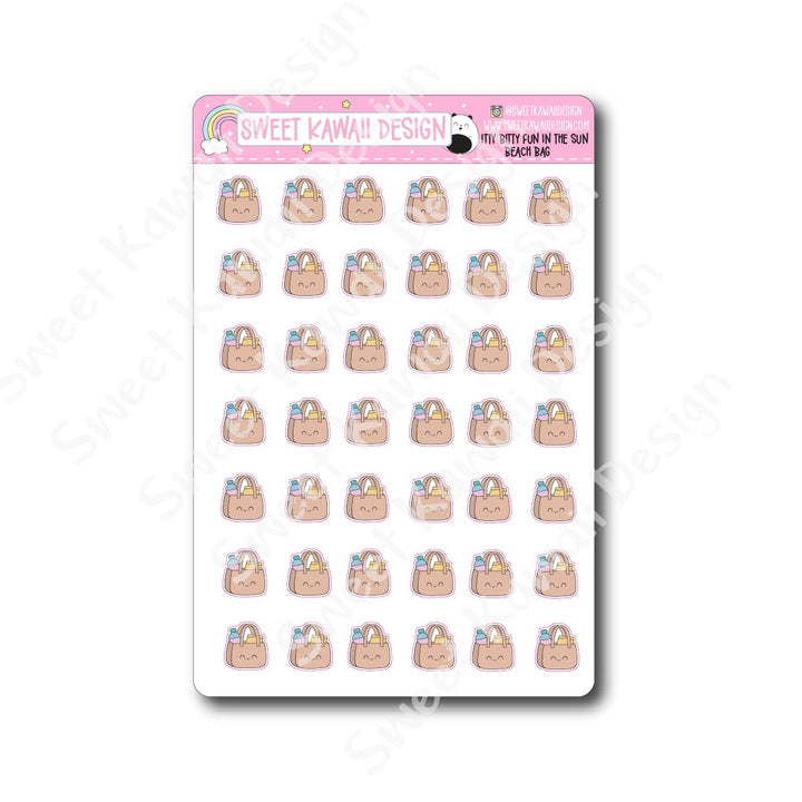 Kawaii Fun in the Sun Stickers - Beach Bag