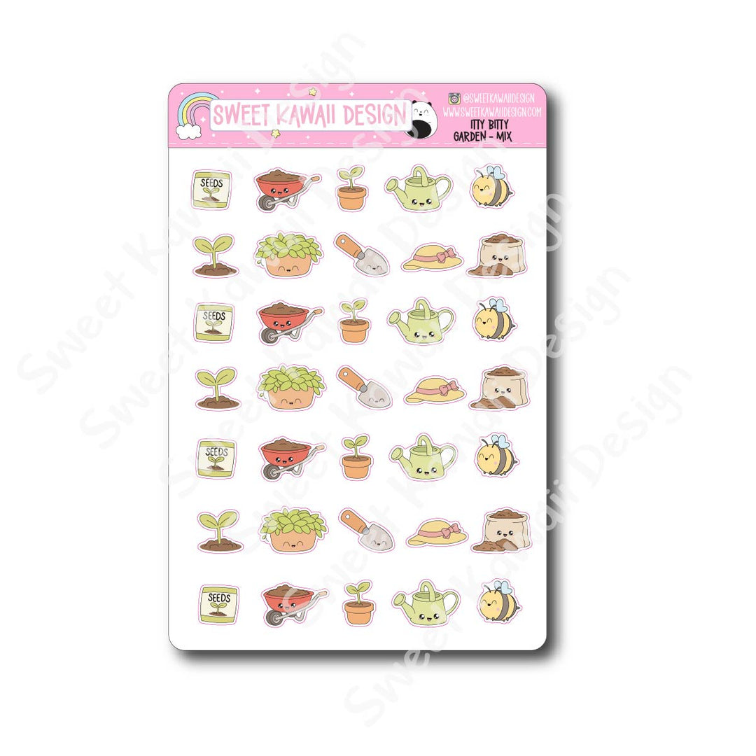 Kawaii Garden Stickers - Mix