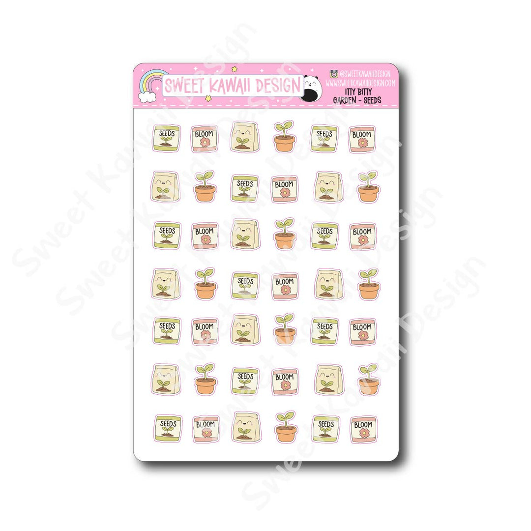 Kawaii Garden Stickers - Seeds