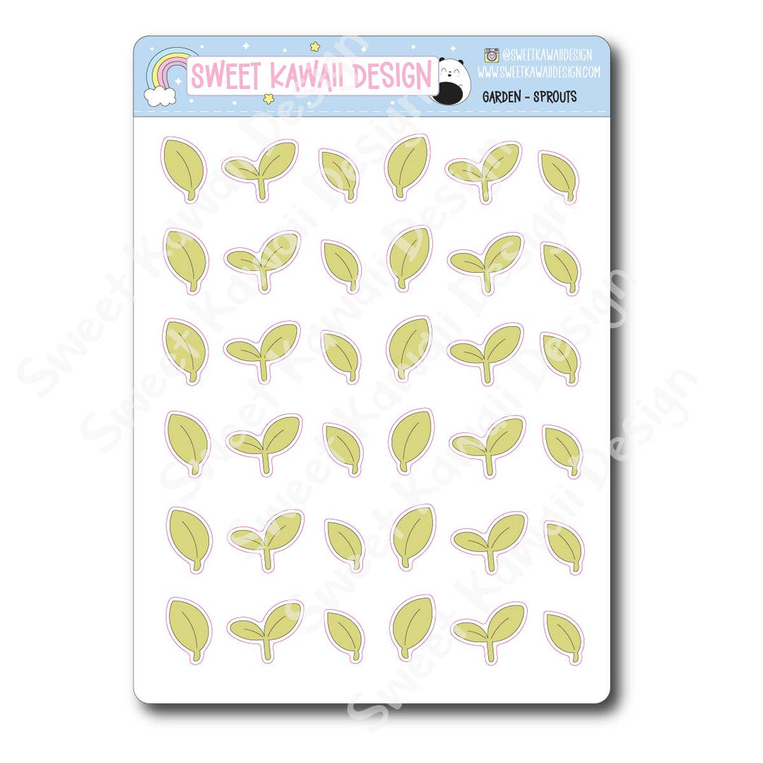 Kawaii Garden Stickers - Sprouts