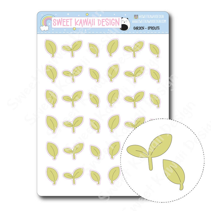 Kawaii Garden Stickers - Sprouts
