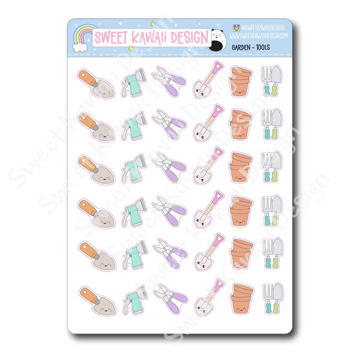 Kawaii Garden Stickers - Tools