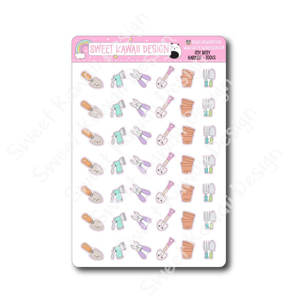 Kawaii Garden Stickers - Tools