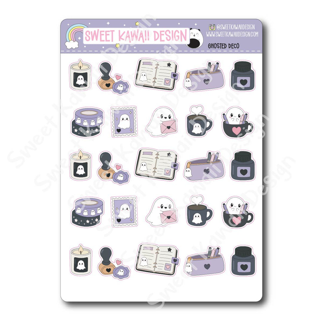 Kawaii Ghosted Deco Mix Stickers