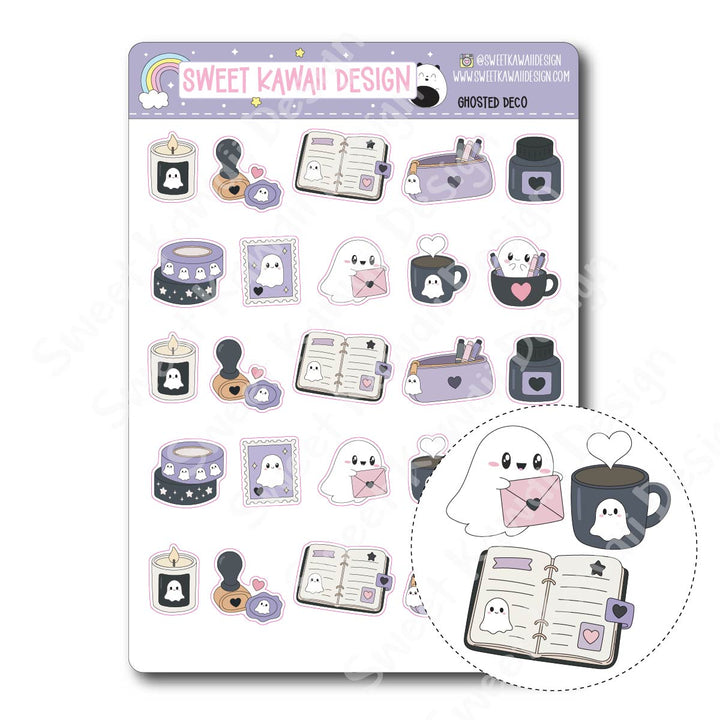 Kawaii Ghosted Deco Mix Stickers