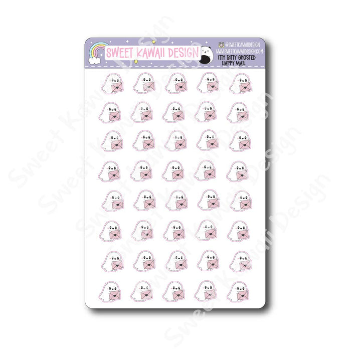 Kawaii Ghosted Stickers - Happy Mail