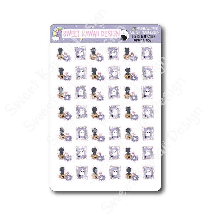 Kawaii Ghosted Stickers - Stamp and Seal