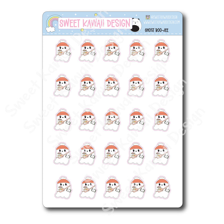 Kawaii Ghost Stickers - Boo-jee
