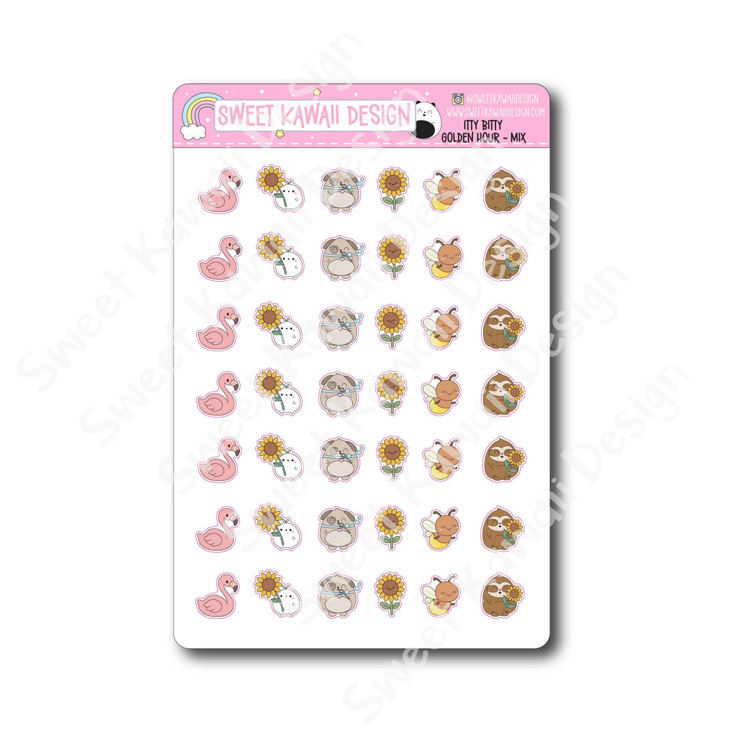 Kawaii Golden Hour Mix Stickers