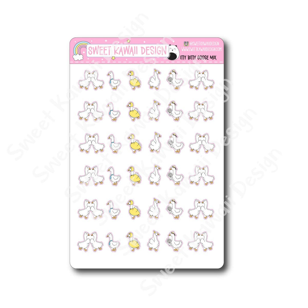 Kawaii Goose Mix Stickers