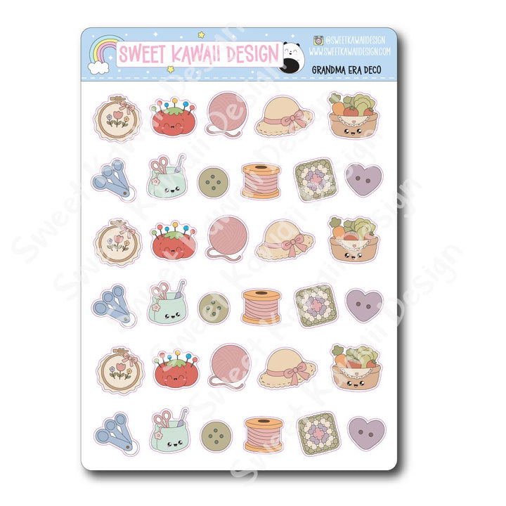 Kawaii Grandma Era Deco Stickers