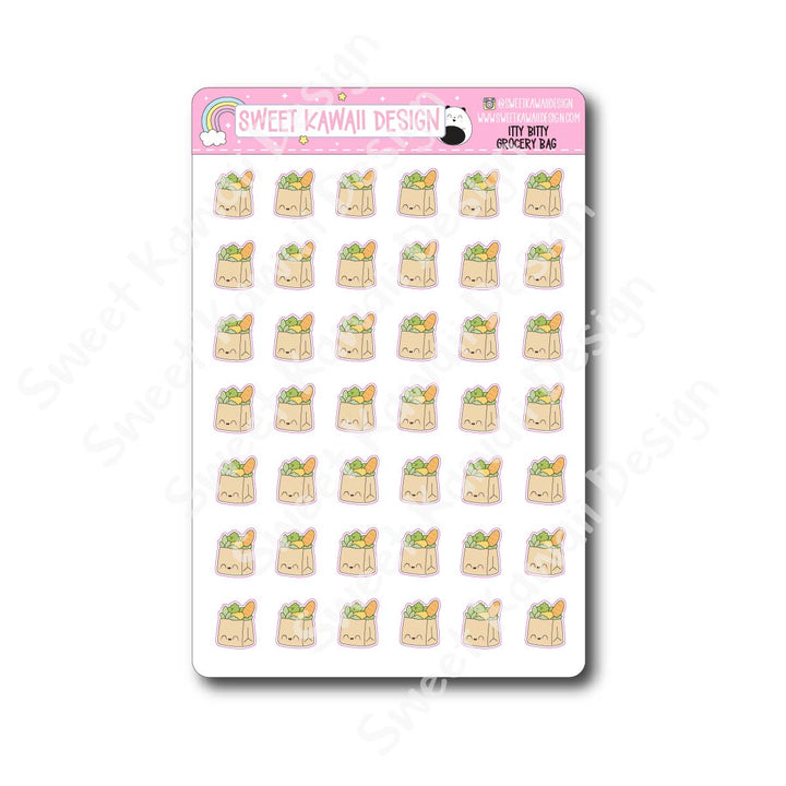 Kawaii Grocery Bag Stickers