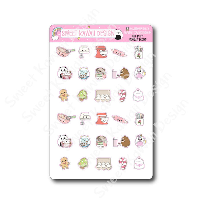 Kawaii Holiday Baking Stickers
