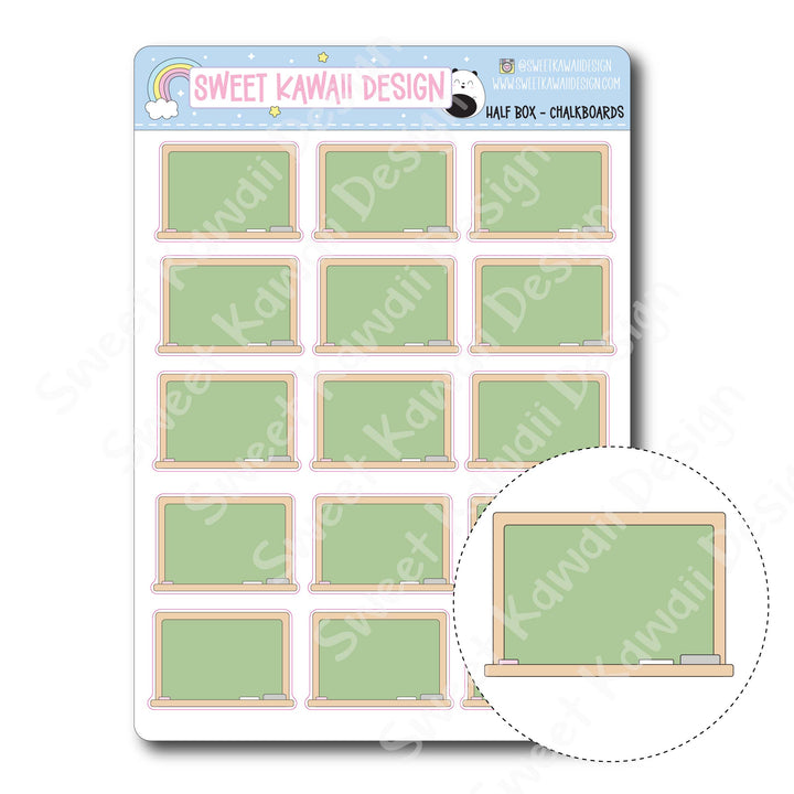 Kawaii Half Box Stickers - Chalkboards