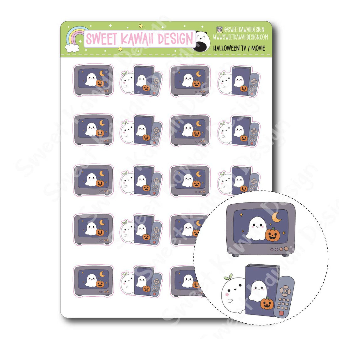 Kawaii Halloween TV/Movie Stickers