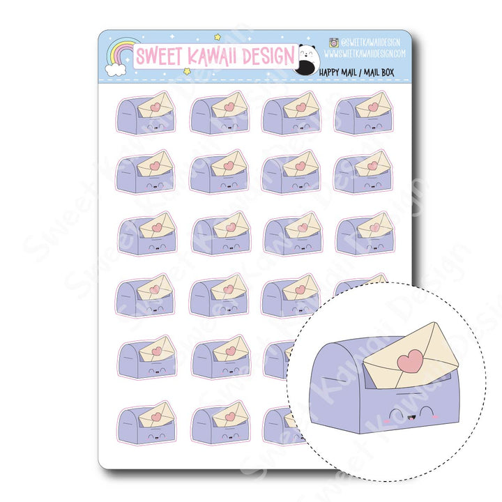 Kawaii Happy Mail -  Mail Box Stickers