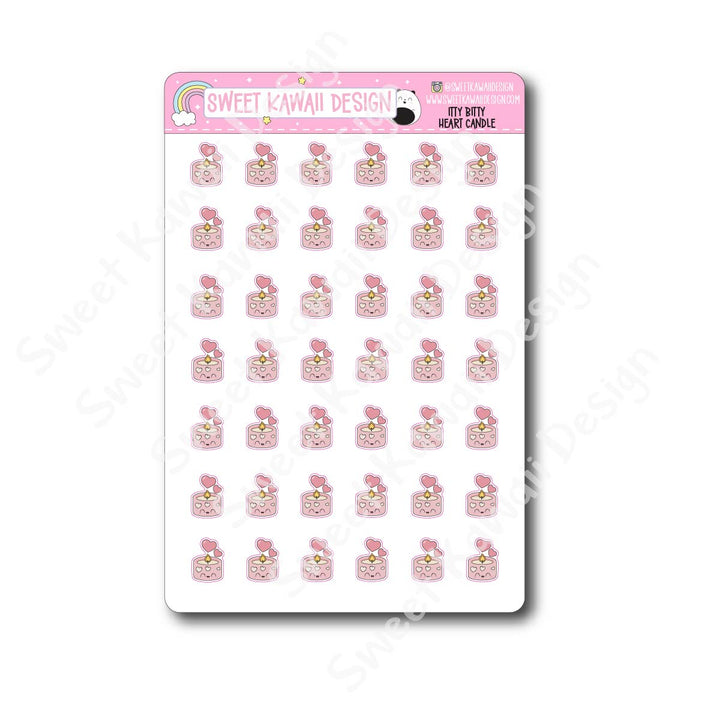 Kawaii Heart Candle Stickers