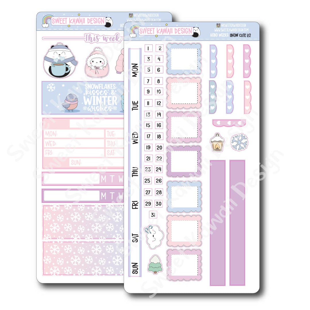 Weekly Kit - Snow Cute - SIZE OPTIONS AVAILABLE