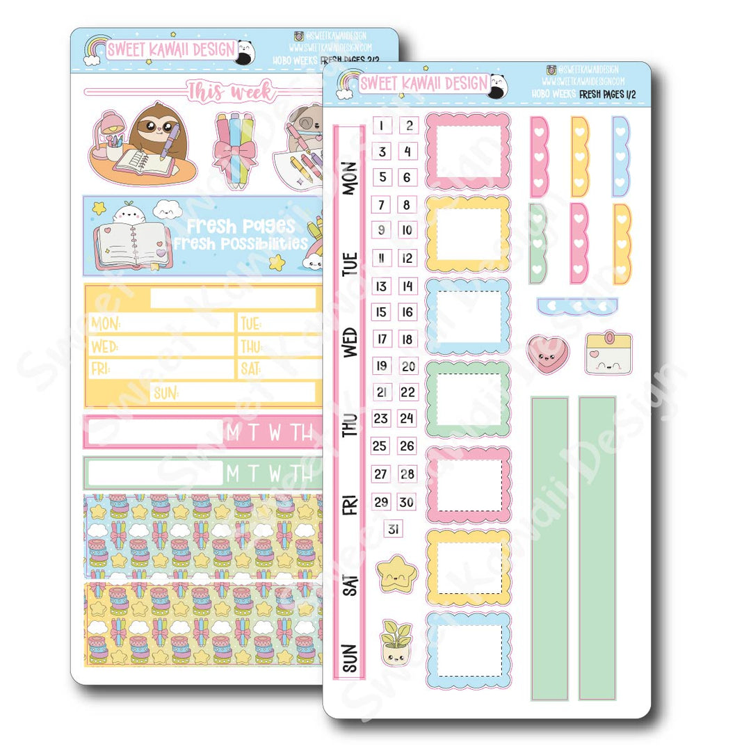 Weekly Kit - Fresh Pages - SIZE OPTIONS AVAILABLE