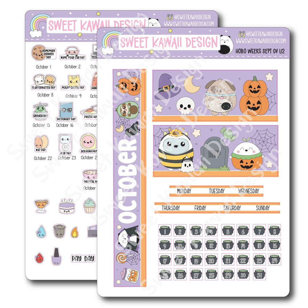October 2026 Monthly Overview Stickers - HOBONICHI WEEKS
