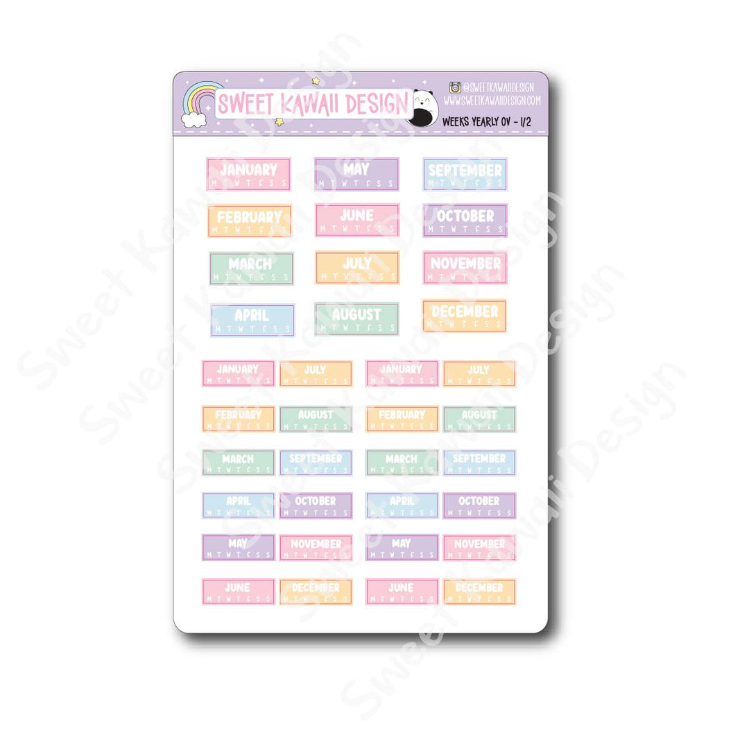 Hobonichi Weeks Yearly Overview 2027 (Japanese Version)