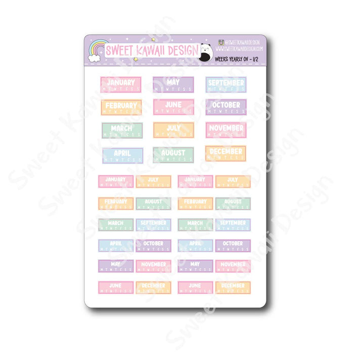 Hobonichi Weeks Yearly Overview 2027 (Japanese Version)