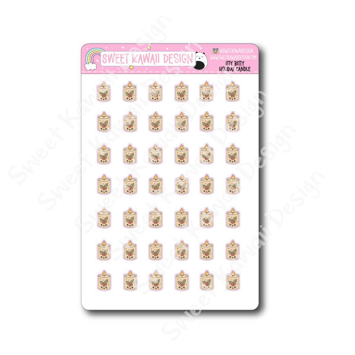 Kawaii Holiday Candle Stickers